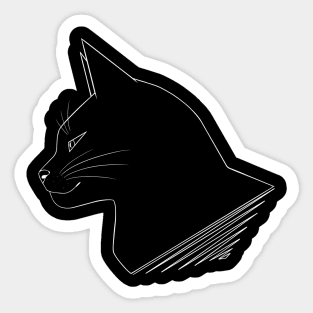 Cat Side Profile Sticker